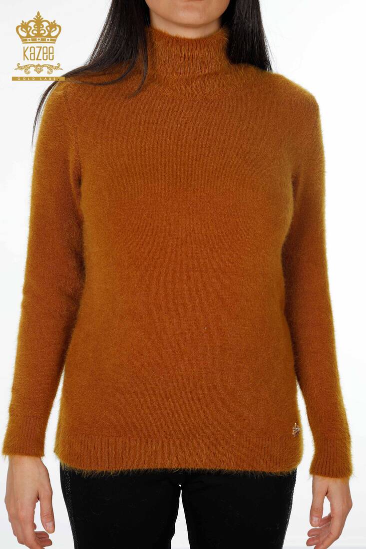 Women's Knitwear Sweater Turtleneck Mustard - 18843 | KAZEE