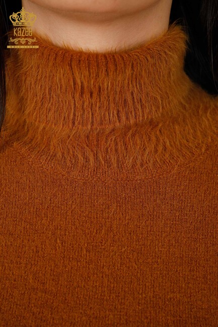 Women's Knitwear Sweater Turtleneck Mustard - 18843 | KAZEE - Thumbnail