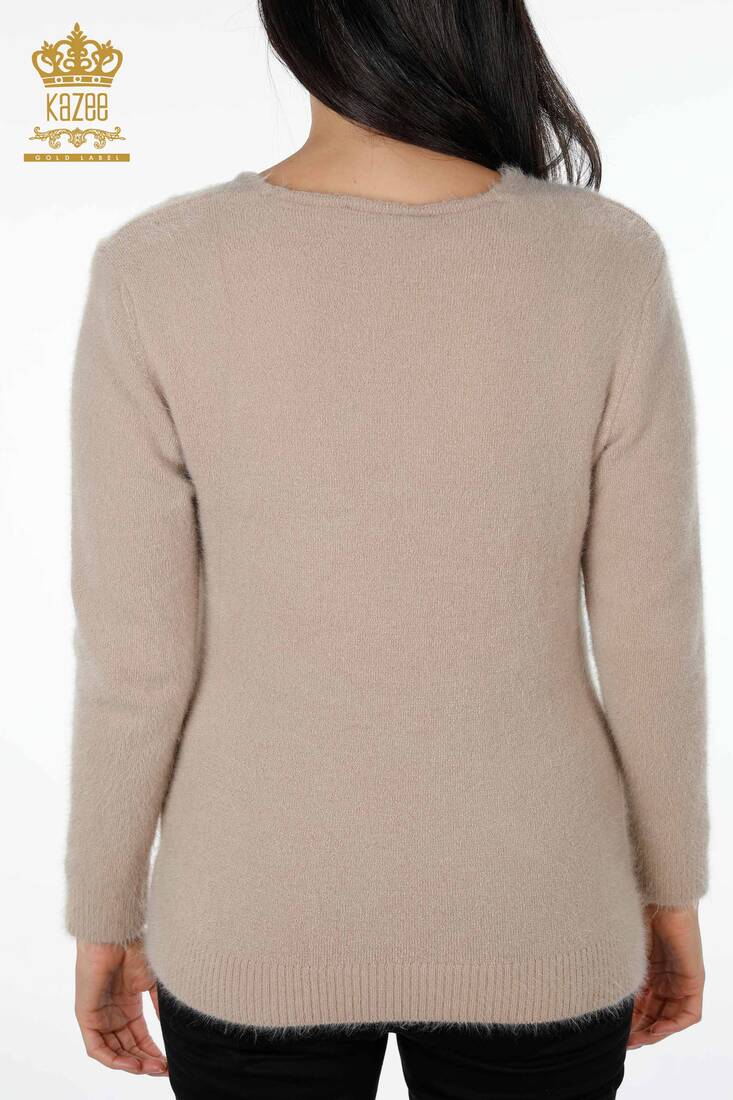 Women's Knitwear Sweater Long Sleeve Beige - 18921 | KAZEE