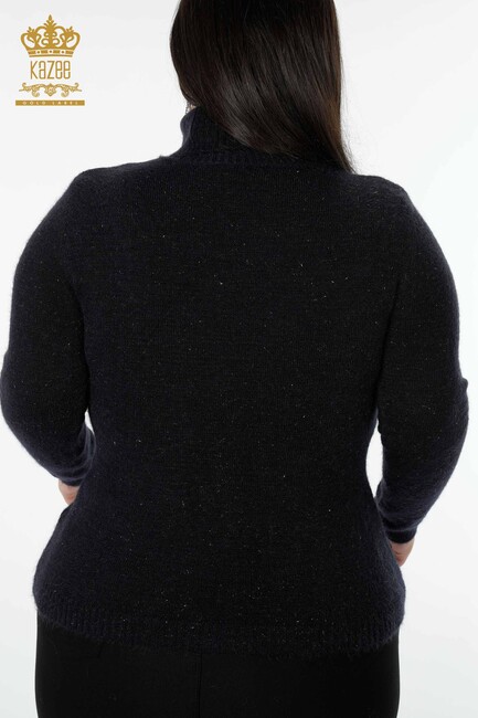 Women's Knitwear Sweater Silvery Navy - 19077 | KAZEE - Thumbnail