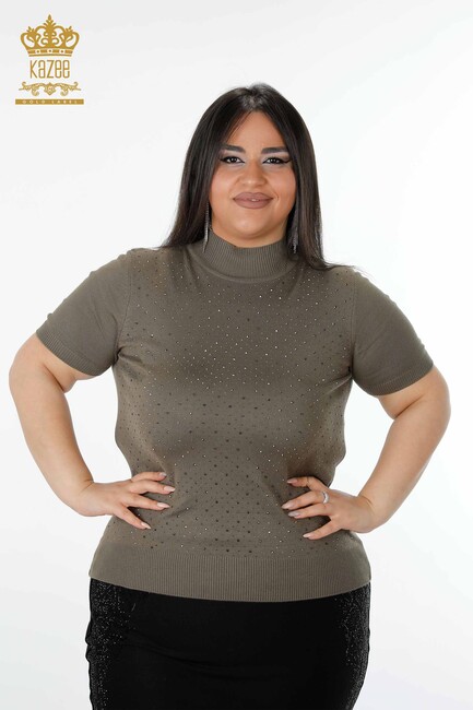 Women's Knitwear Sweater Stone Khaki - 16950 | KAZEE - Thumbnail