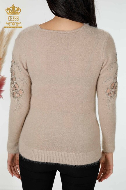 Women's Knitwear Sweater Tulle Beige - 18918 | KAZEE - Thumbnail