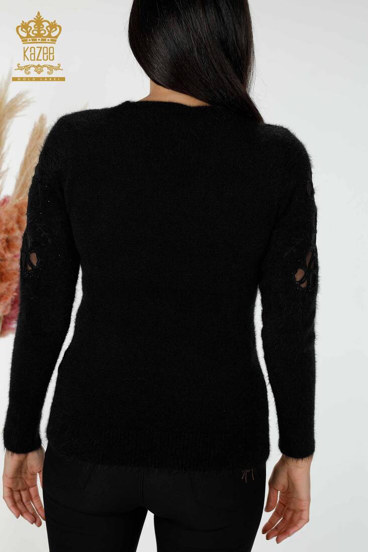 Women's Knitwear Sweater Tulle Black - 18918 | KAZEE