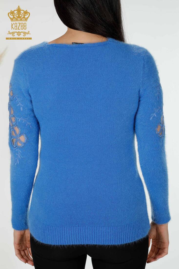 Women's Knitwear Sweater Tulle Blue - 18918 | KAZEE