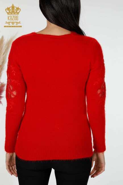 Women's Knitwear Sweater Tulle Red - 18918 | KAZEE - Thumbnail