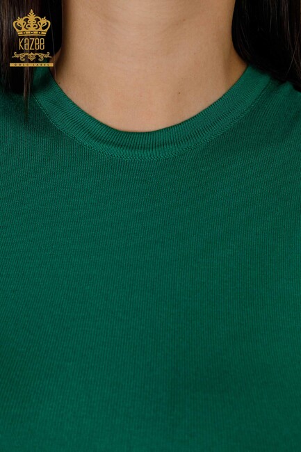 Women's Knitwear Sweater Zero Sleeve Green - 16922 | KAZEE - Thumbnail