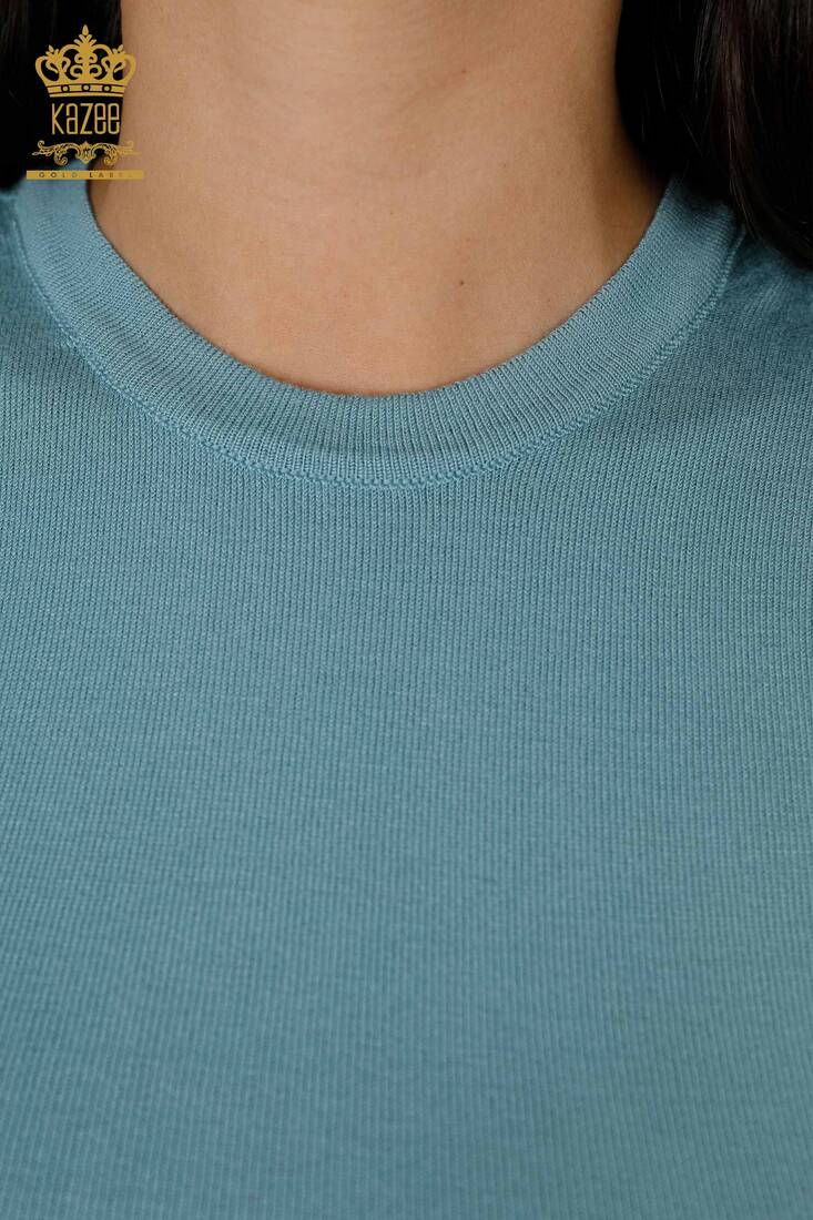 Women's Knitwear Sweater Zero Sleeve Mint - 16922 | KAZEE