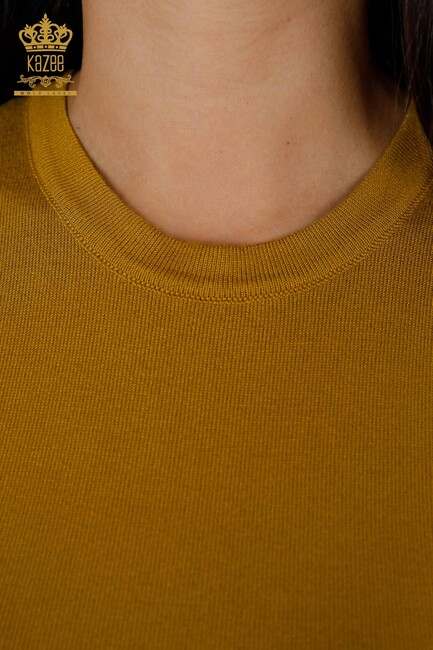 Women's Knitwear Sweater Zero Sleeve Mustard - 16922 | KAZEE - Thumbnail