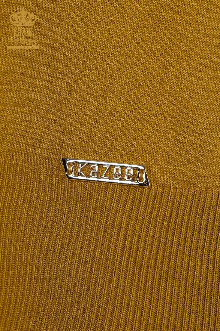 Women's Knitwear Sweater Zero Sleeve Mustard - 16922 | KAZEE