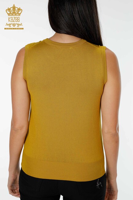 Women's Knitwear Sweater Zero Sleeve Mustard - 16922 | KAZEE - Thumbnail