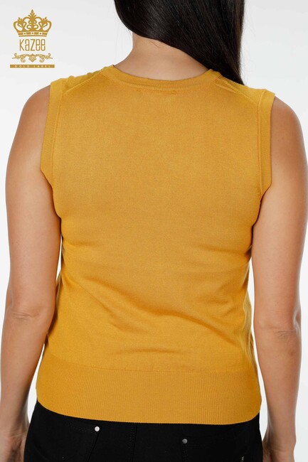 Women's Knitwear Sweater Zero Sleeve Saffron - 16922 | KAZEE - Thumbnail