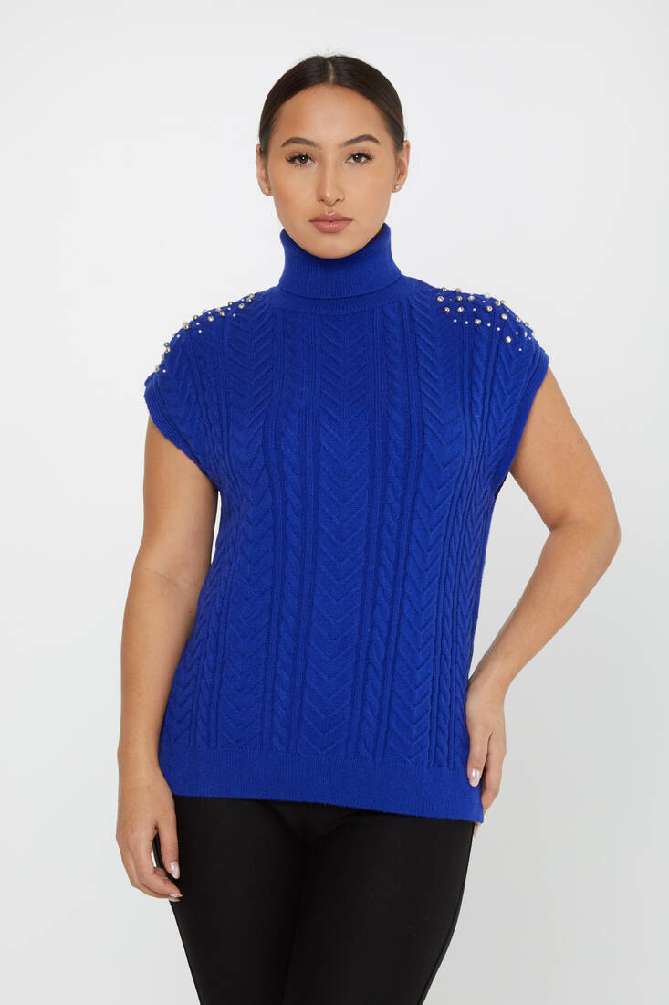 Women's Knitwear Stone Sweater Saxe - 30242 | KAZEE