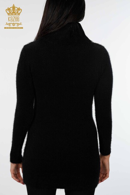 Women's Knitwear Tunic Turtleneck Black - 18591 | KAZEE - Thumbnail