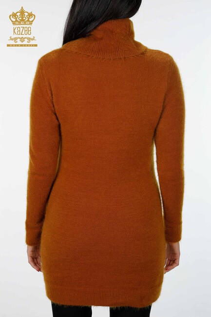 Women's Knitwear Tunic Pocket Detailed Mustard - 18895 | KAZEE - Thumbnail