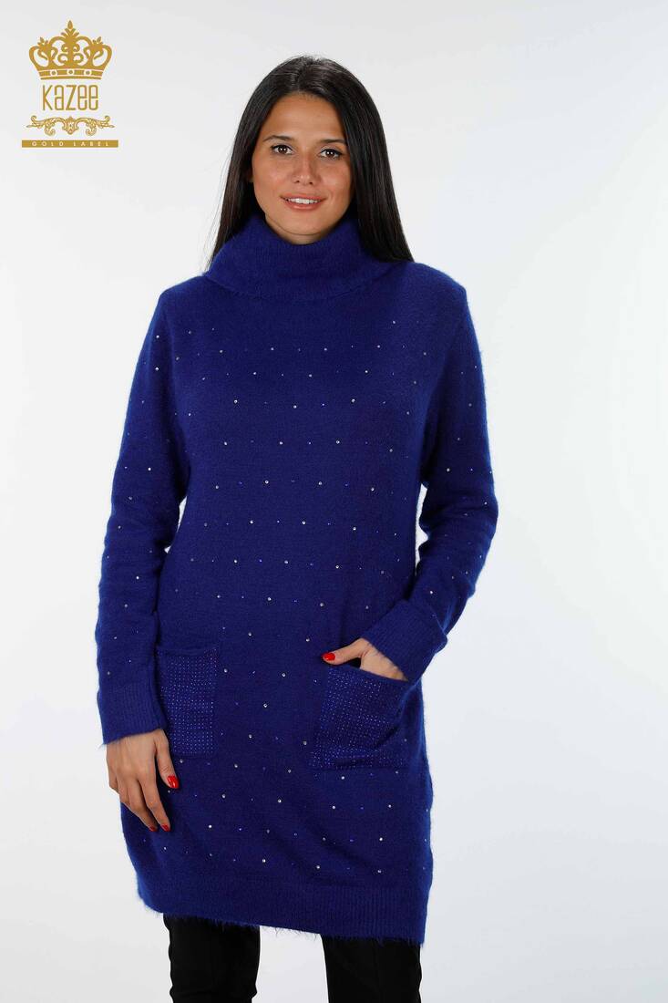 Women's Knitwear Tunic Pocket Detailed Saks - 18876 | KAZEE