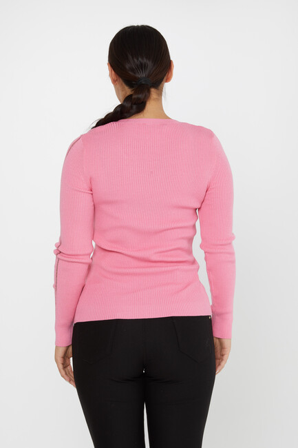 Women's Knitwear V Neck Pink - 16240 | KAZEE - Thumbnail