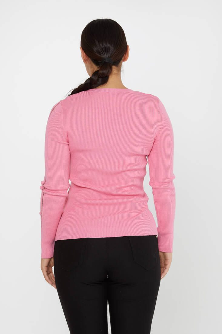 Women's Knitwear V Neck Pink - 16240 | KAZEE