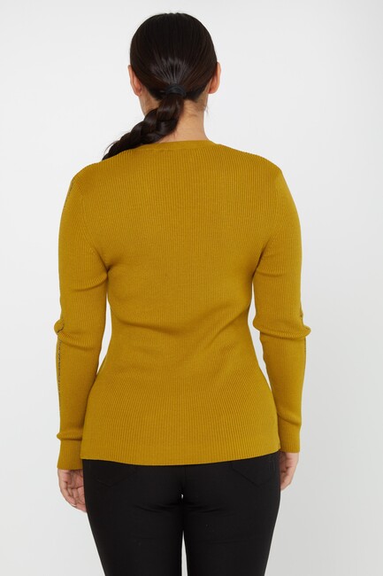 Women's Knitwear V Neck Mustard - 16240 | KAZEE - Thumbnail