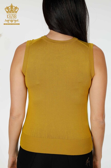 Women's Knitwear Wing Pattern Mustard - 16921 | KAZEE - Thumbnail