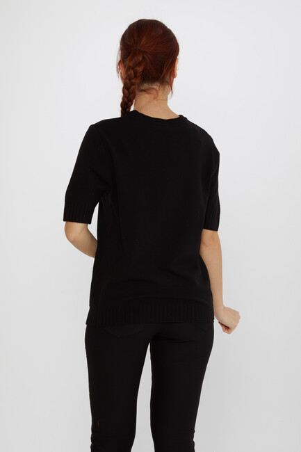 Women's Knitwear Glitter Detailed American Model Black - 31635 | KAZEE - Thumbnail