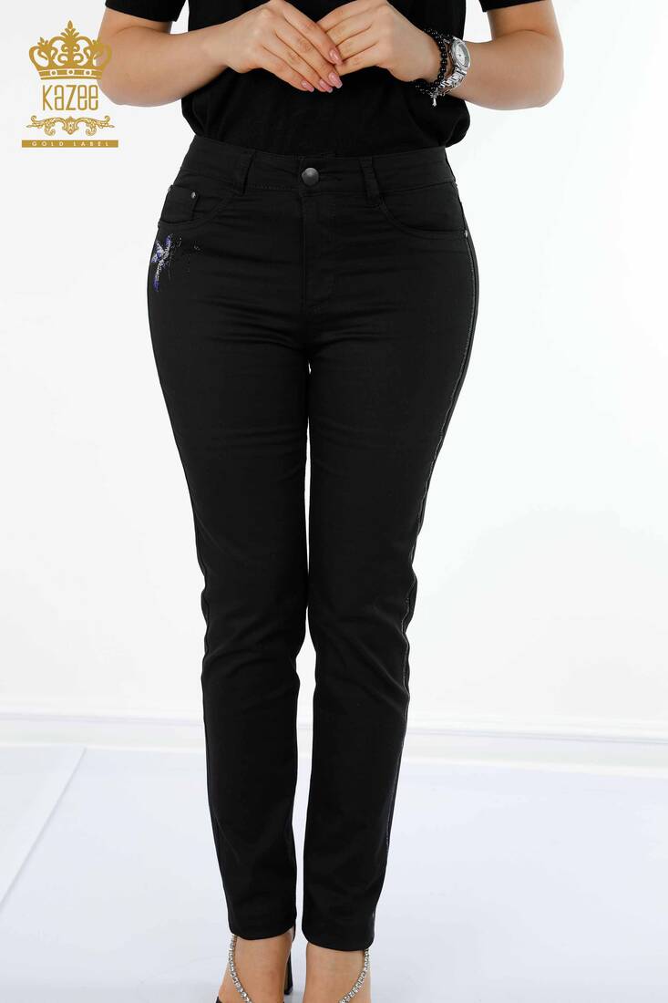 Women's Leggings Pants Kazee Written Black - 3603 | KAZEE