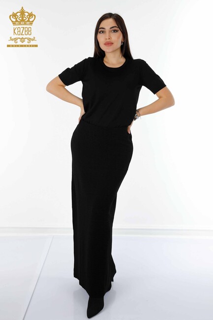 Women's Long Skirt Black - 4138 | KAZEE - Thumbnail