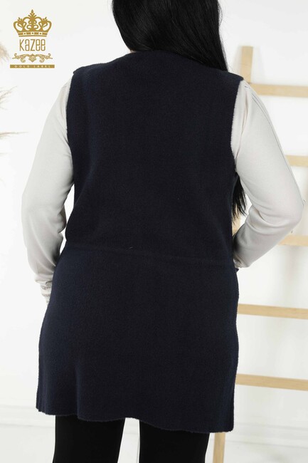 Women's Long Vest with Pockets Navy - 30247 | KAZEE - Thumbnail