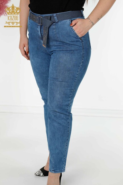 Women's Trousers Belt Stone Blue - 3687 | KAZEE - Thumbnail