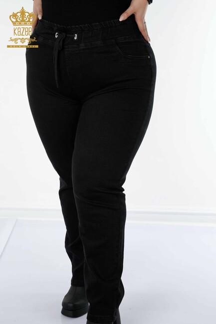 Women's Trousers Black With Pocket - 3659 | KAZEE - Thumbnail