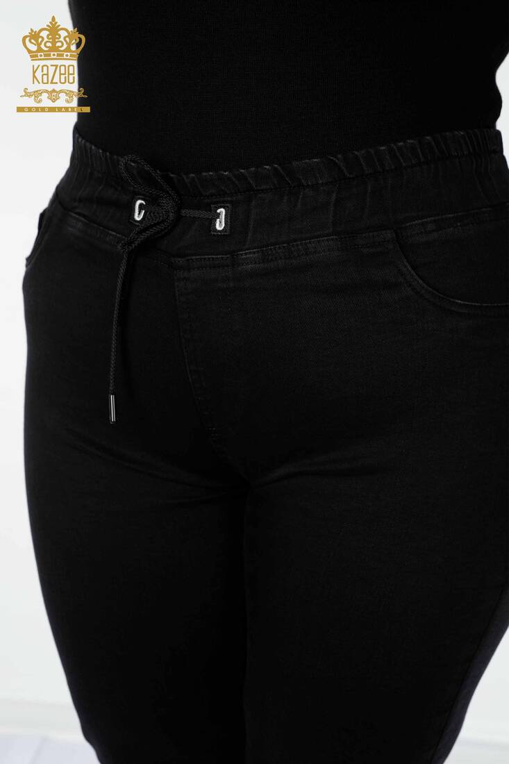 Women's Trousers Black With Pocket - 3659 | KAZEE