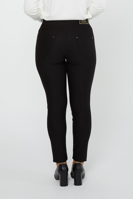 Women's Trousers Stripe Stone Detail Black - 3774 | KAZEE - Thumbnail