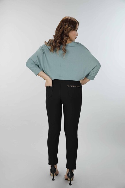 Women's Trousers Tiger Pattern Black - 3470 | KAZEE - Thumbnail