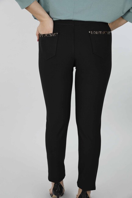 Women's Trousers Tiger Pattern Black - 3470 | KAZEE - Thumbnail