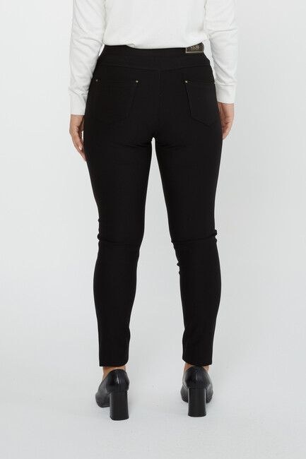 Women's Trousers Side Stripe Detail Black - 3730 | KAZEE - Thumbnail