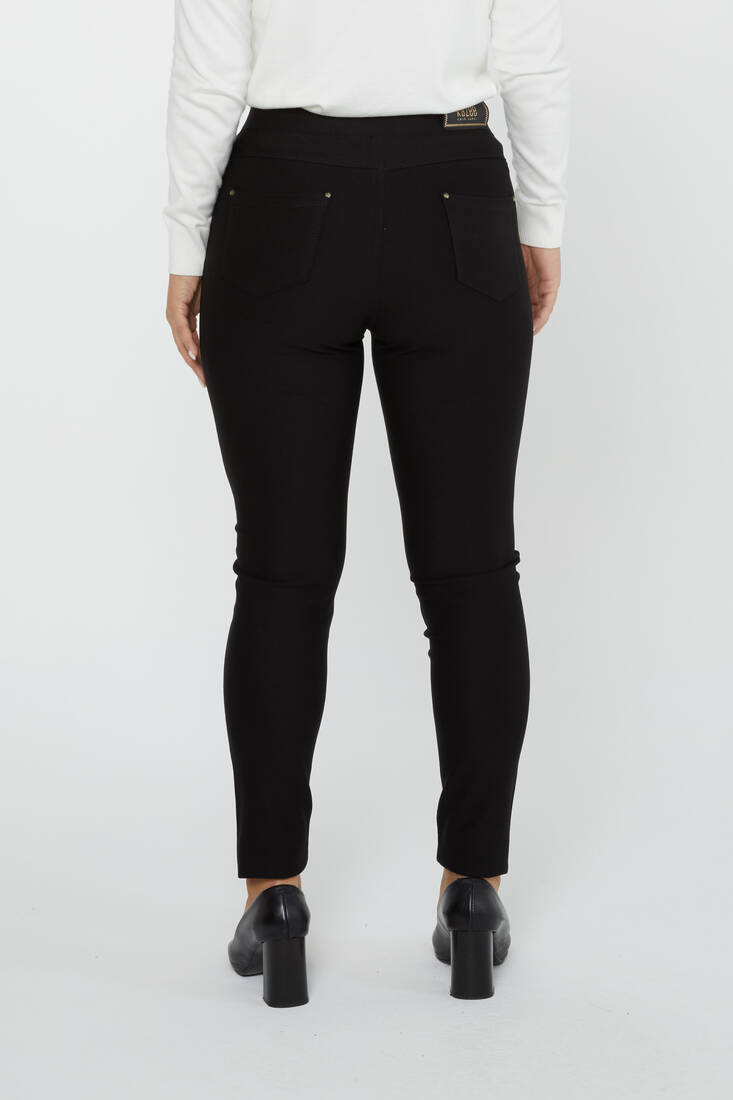 Women's Trousers Side Stripe Detail Black - 3730 | KAZEE