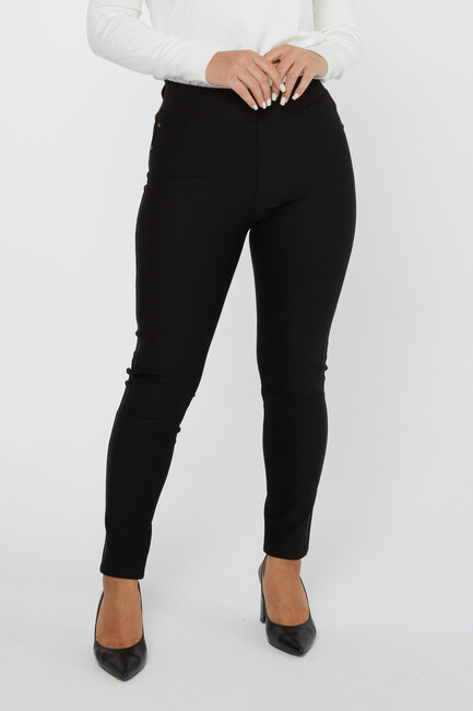 Women's Trousers Side Stripe Detail Black - 3730 | KAZEE - Thumbnail