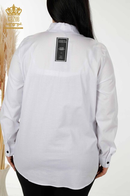 Women's Shirt Pocket Detailed White - 20308 | KAZEE - Thumbnail