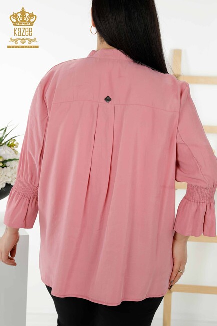 Women's Shirt with Sleeve Detail Dried Rose - 20316 | KAZEE - Thumbnail