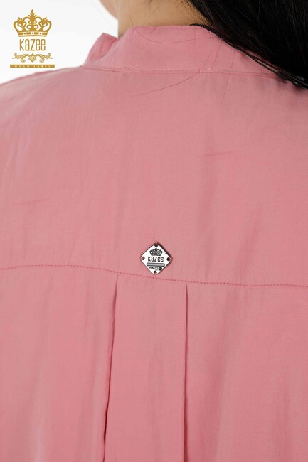 Women's Shirt with Sleeve Detail Dried Rose - 20316 | KAZEE - Thumbnail