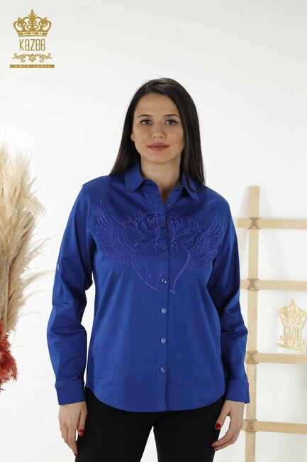 Women's Shirt Stone Embroidered Saks - 20233 | KAZEE - Thumbnail