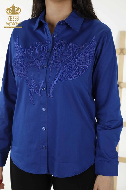 Women's Shirt Stone Embroidered Saks - 20233 | KAZEE - Thumbnail