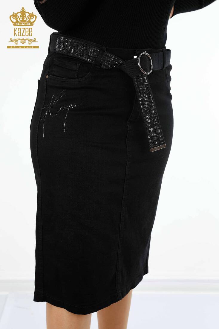 Women's Skirt Belt Detailed Black - 4149 | KAZEE