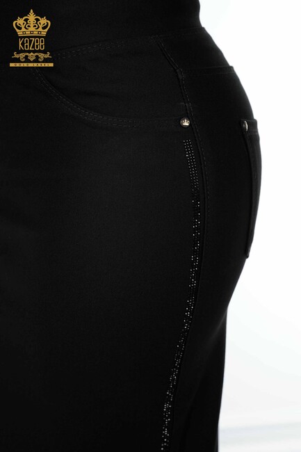 Women's Skirt Pocket Detailed Black - 4208 | KAZEE - Thumbnail