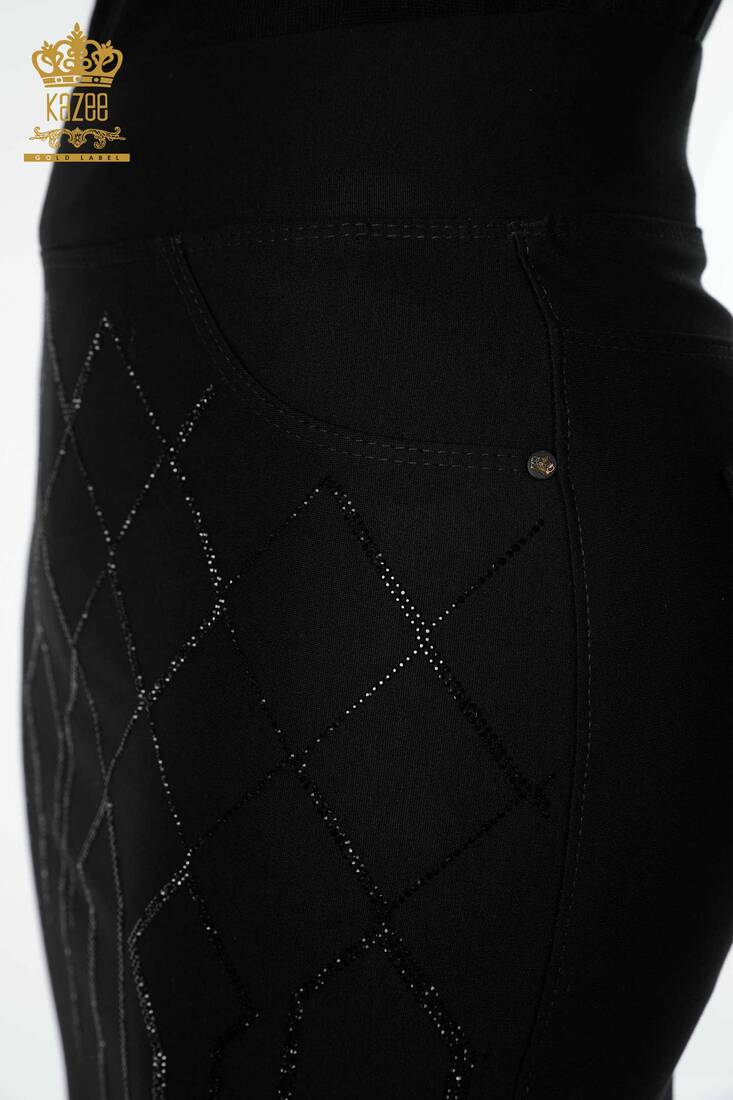 Women's Skirt Slit Detailed Black - 4191 | KAZEE