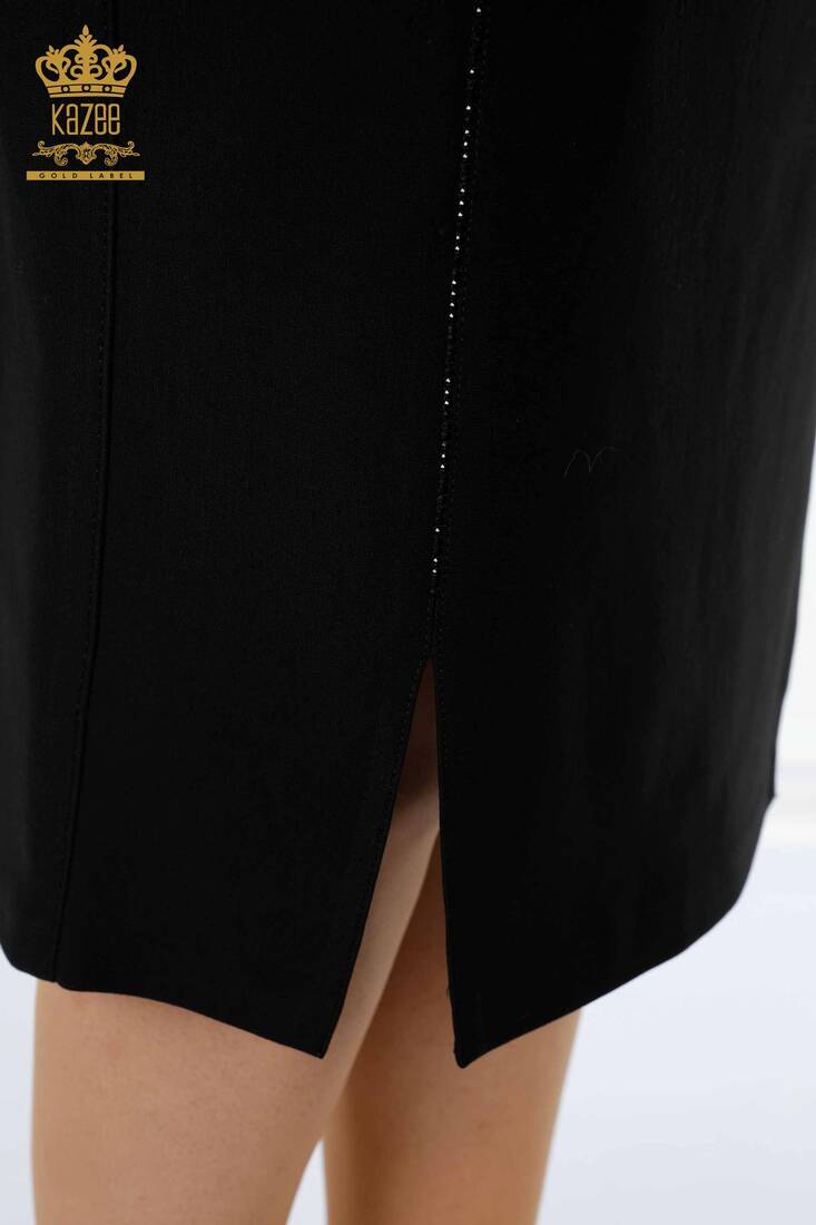 Women's Skirt Slit Detailed Black - 4219 | KAZEE