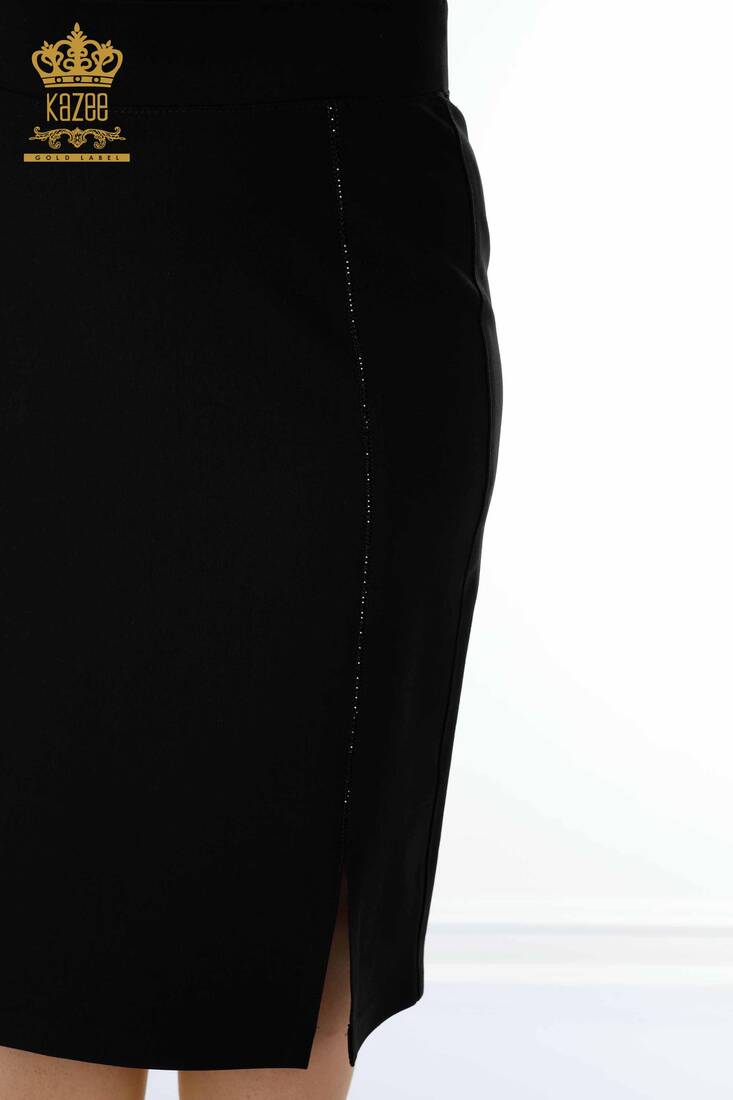 Women's Skirt Slit Detailed Black - 4219 | KAZEE