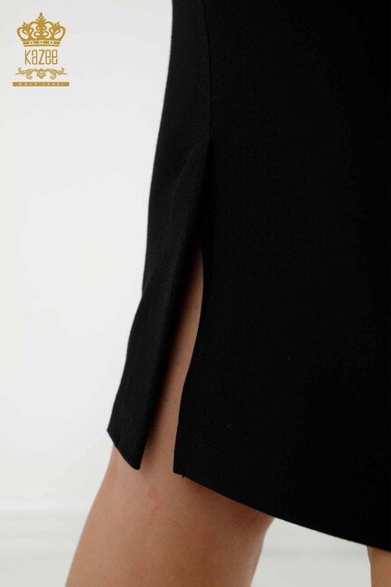 Women's Skirt Slit Detailed Black - 4246 | KAZEE - Thumbnail