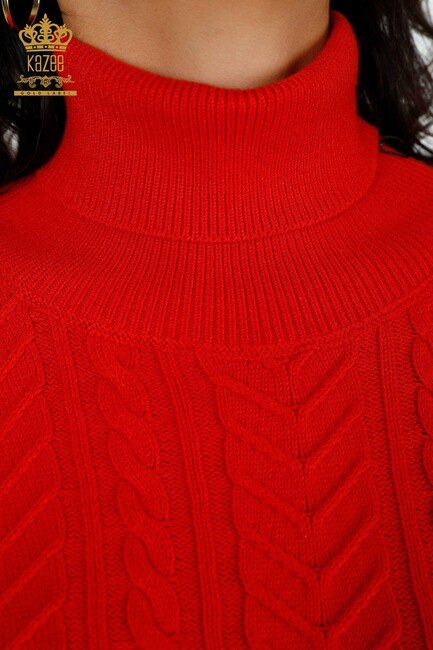 Women's Sweater Stone Embroidered Coral - 30097 | KAZEE - Thumbnail