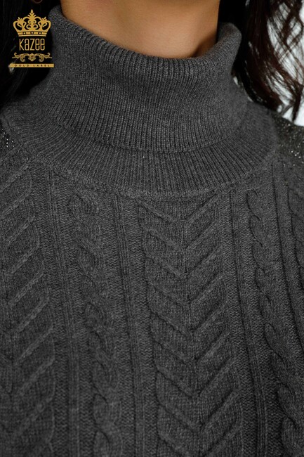 Women's Sweater Stone Embroidered Gray - 30097 | KAZEE - Thumbnail