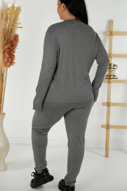 Women's Tracksuit Set Floral Pattern Gray - 16661 | KAZEE - Thumbnail